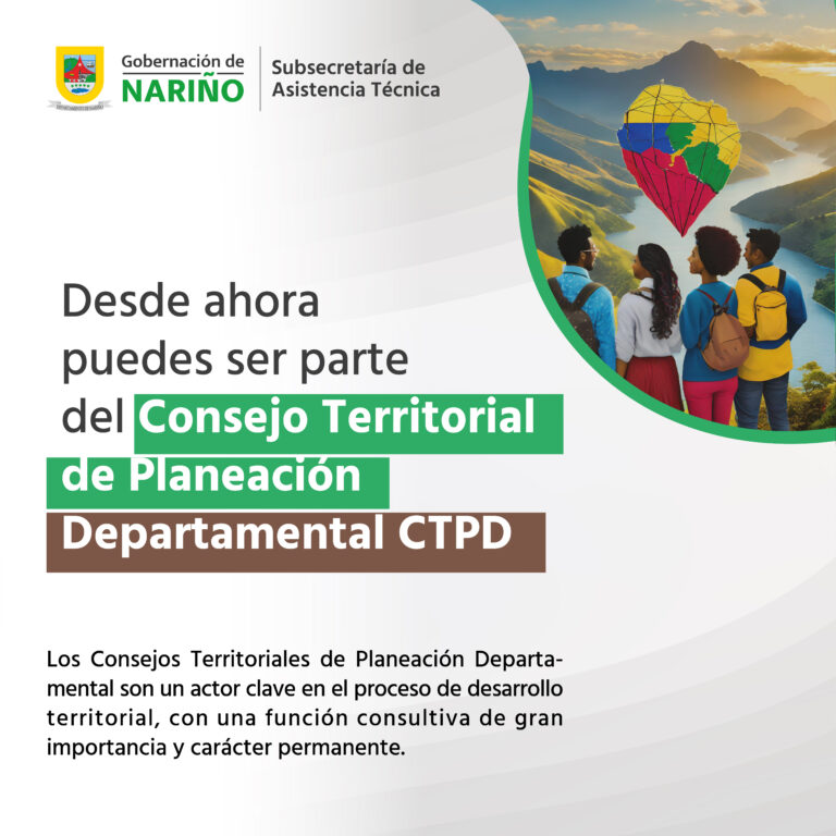 Lee más sobre el artículo Convocatoria para renovar el Consejo Territorial de Planeación Departamental.