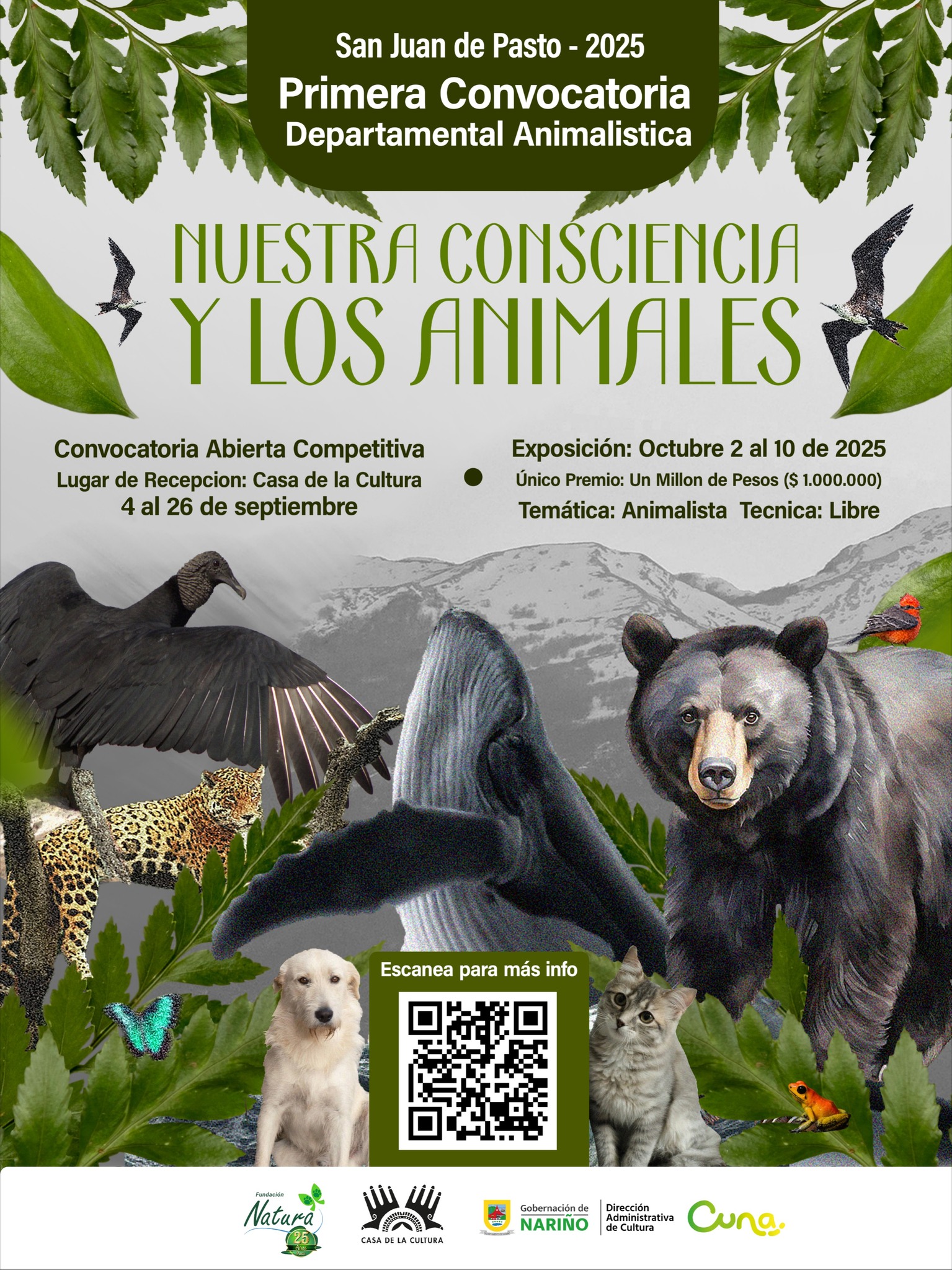 convocatoria animalística - Gobernación de Nariño