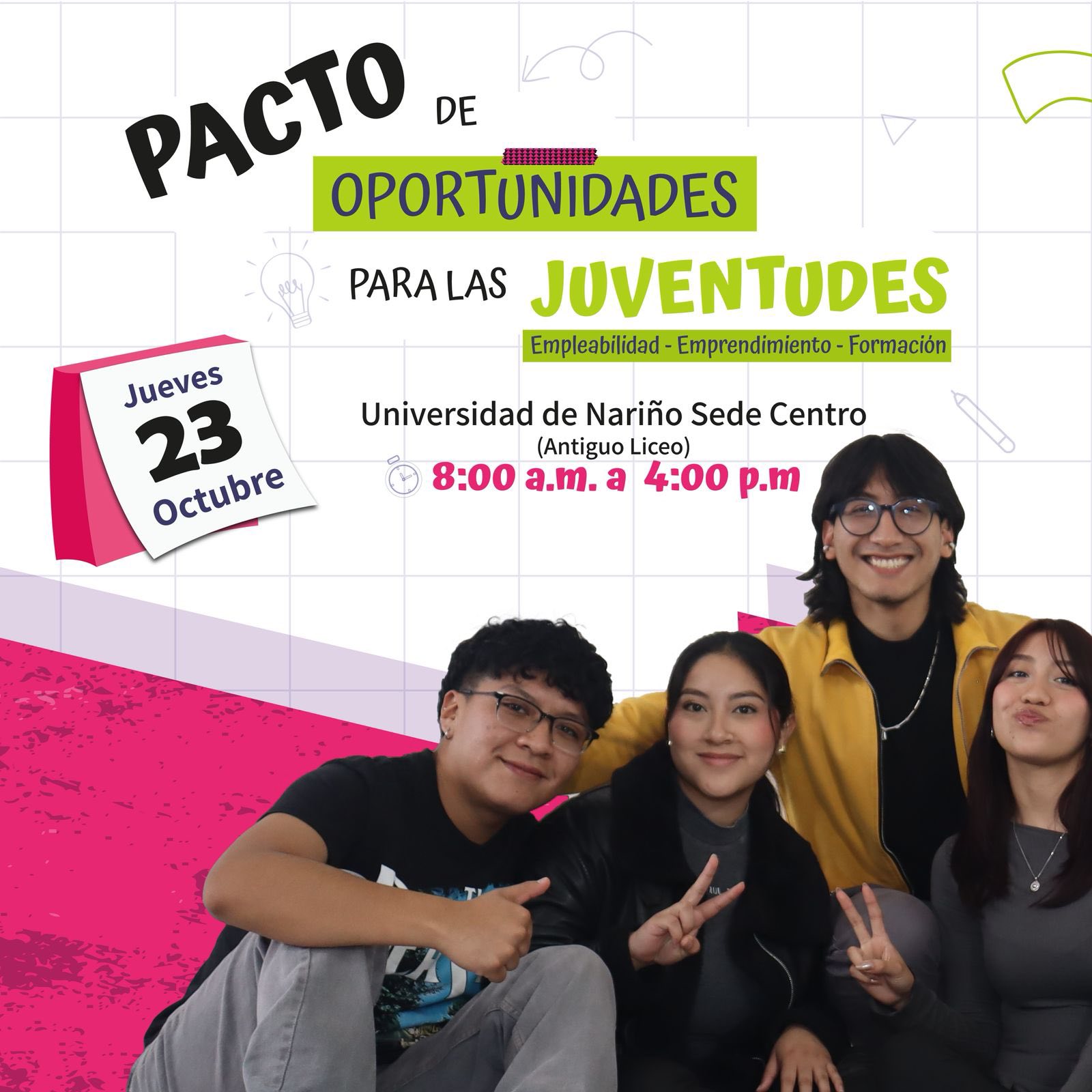 PACTO DE OPORTUNIDADES JUVENTUDES - Gobernación de Nariño