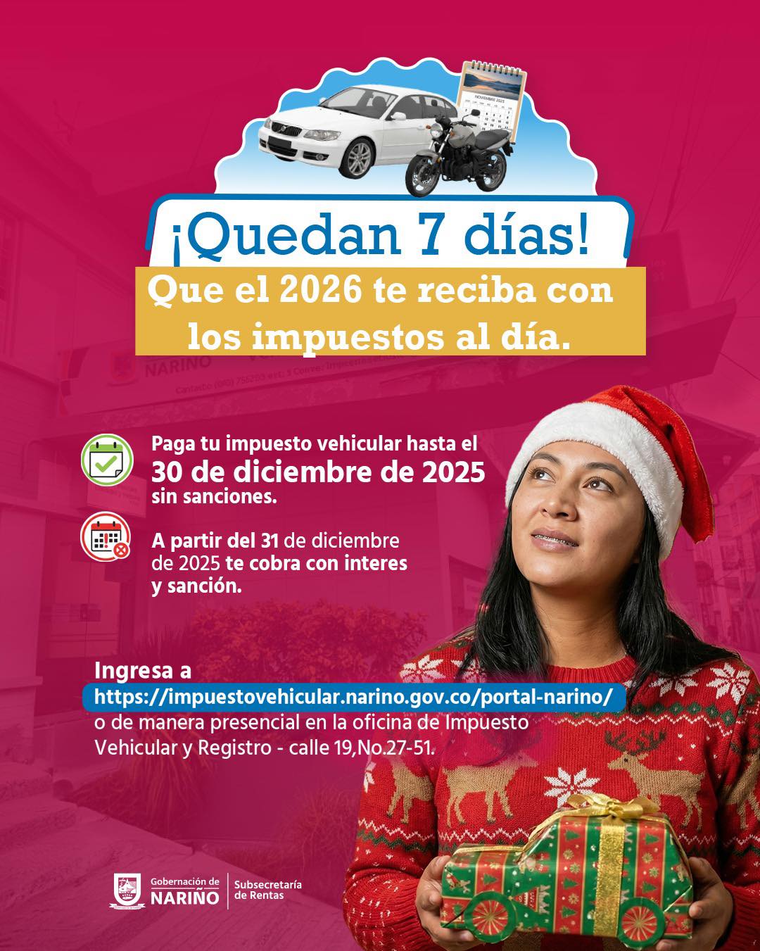 Impuesto vehicular - Gobernación de Nariño